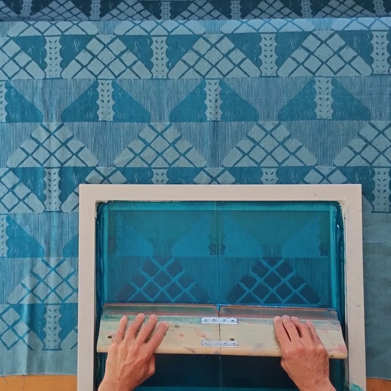 Stuart Cushion in teal - Image 2