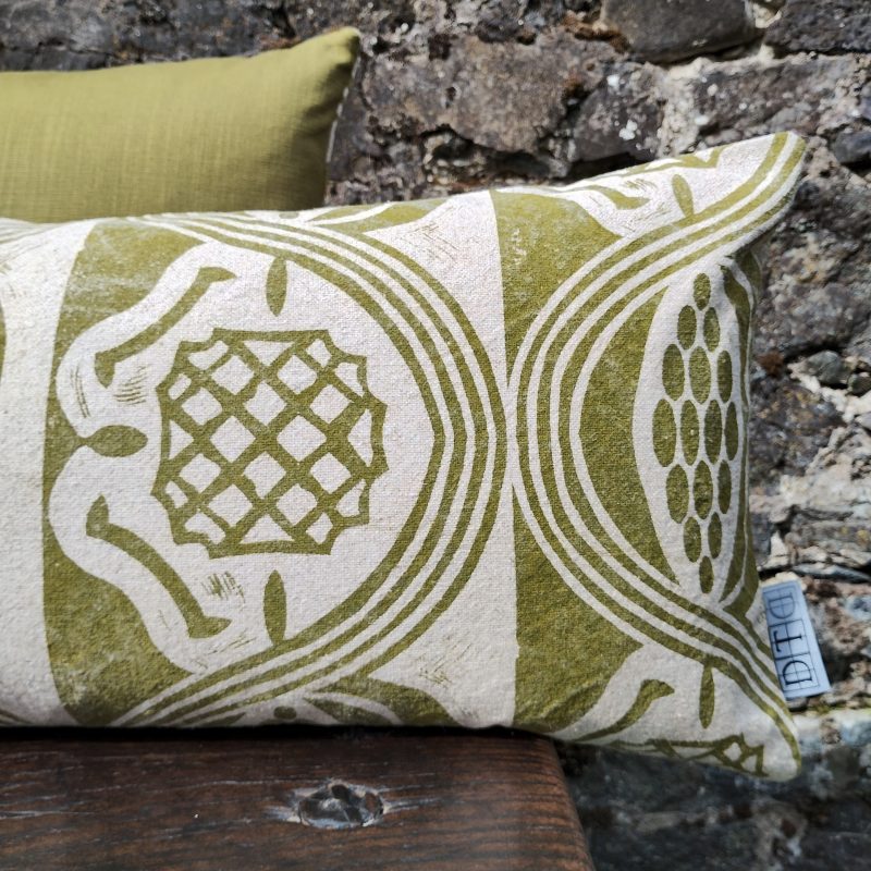 Tudor Cushion in olive - Image 2